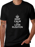 Keep Calm and Love Rushton Black T-Shirt