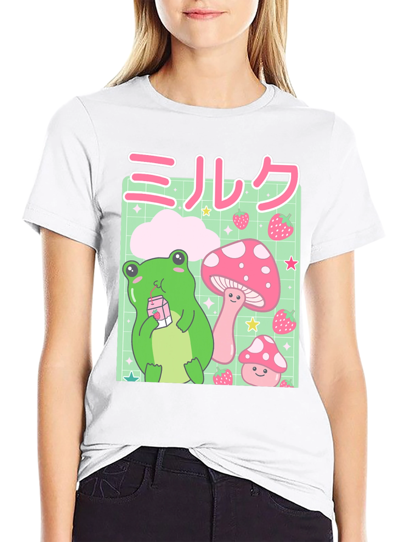 Kawaii Frog Milk T-Shirt