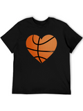 Basketball Heart Graphic Tee - Love the Game!