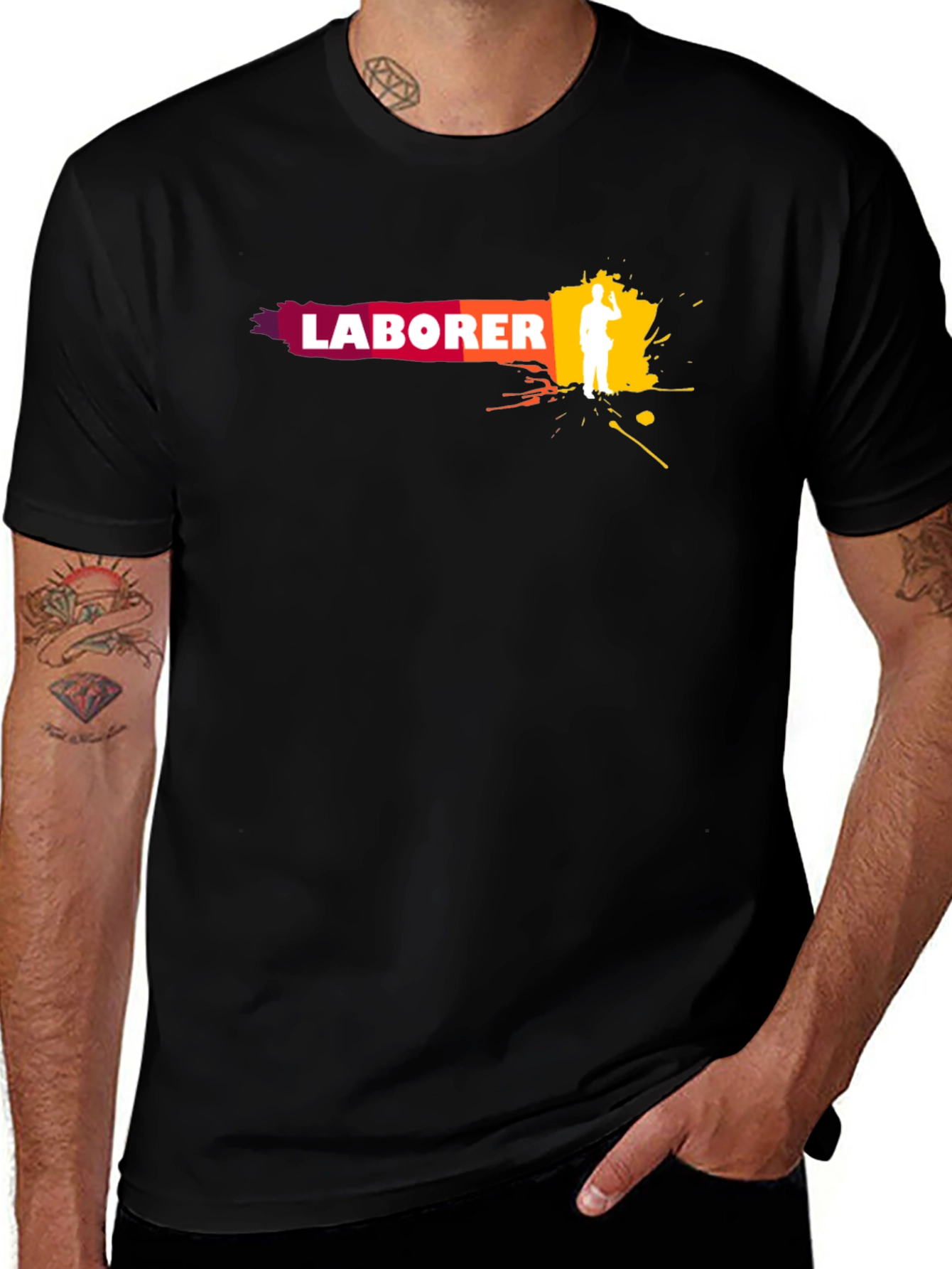 Laborer Graphic Tee - Stylish Workwear T-Shirt