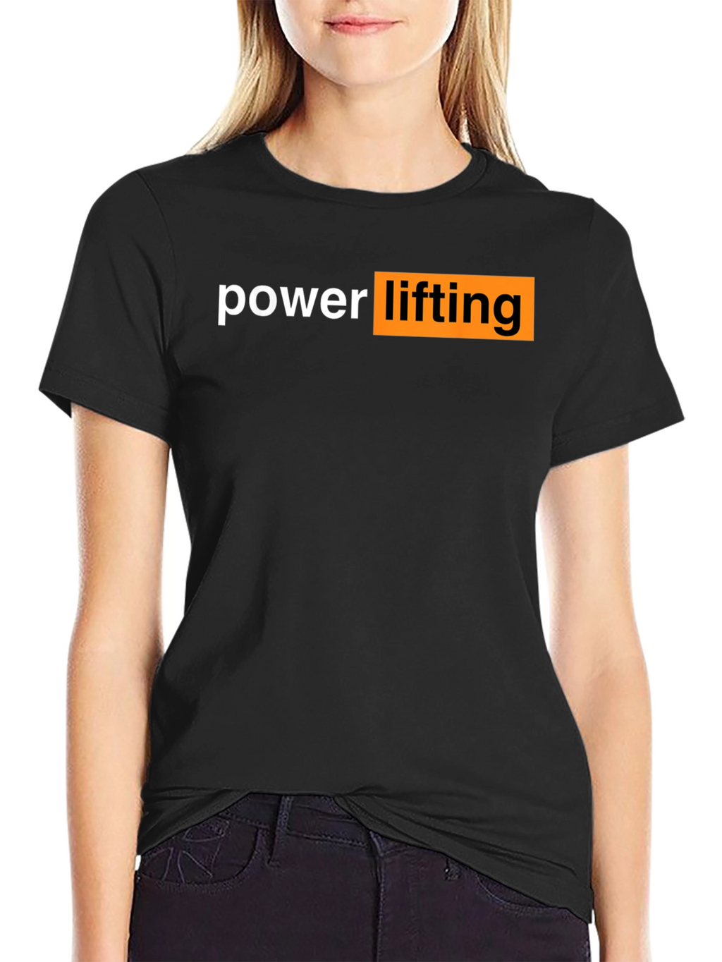 Powerlifting Graphic Tee - Black Cotton Gym Shirt