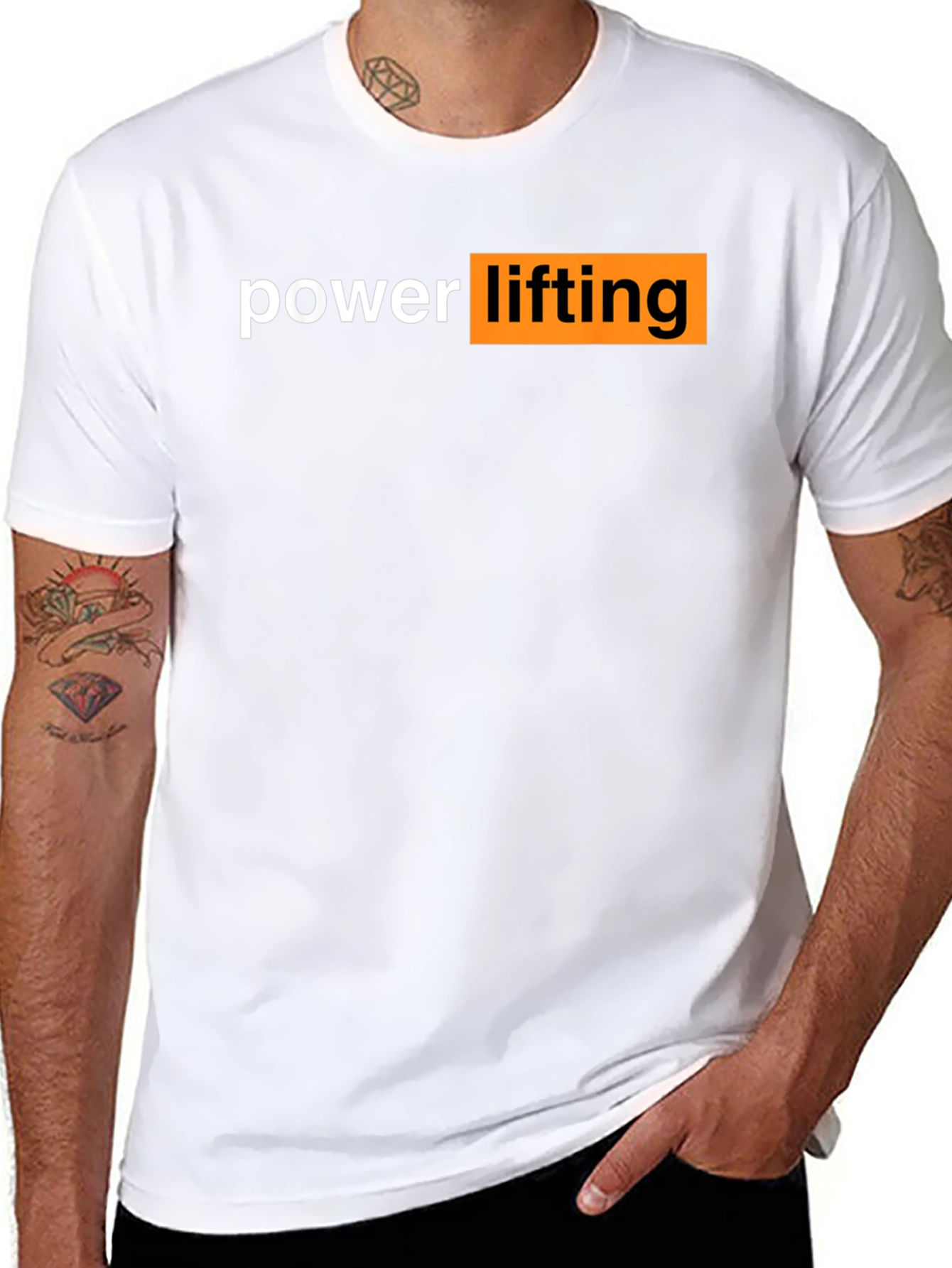 Powerlifting Graphic Tee - Black Cotton Gym Shirt