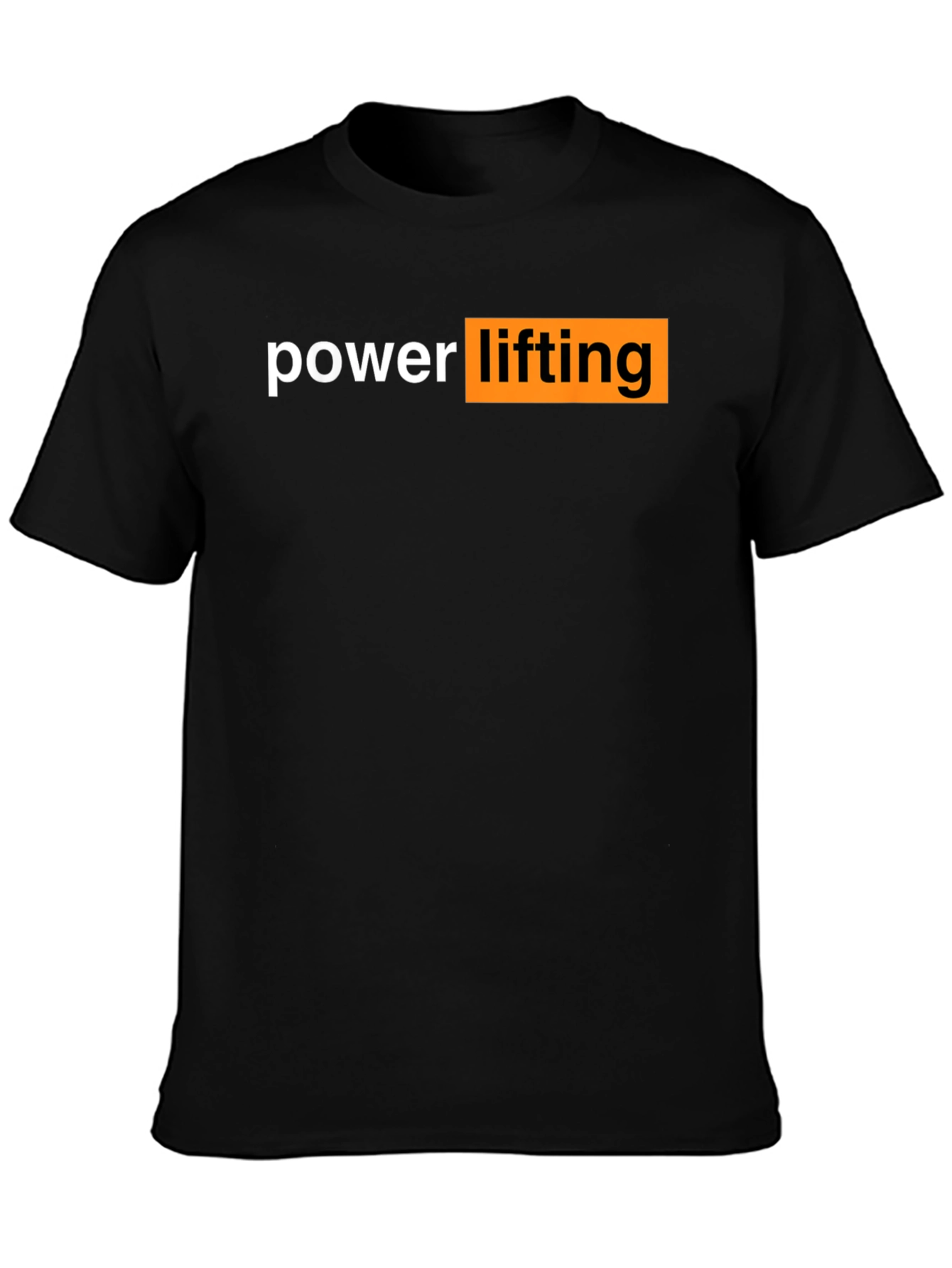 Powerlifting Graphic Tee - Black Cotton Gym Shirt