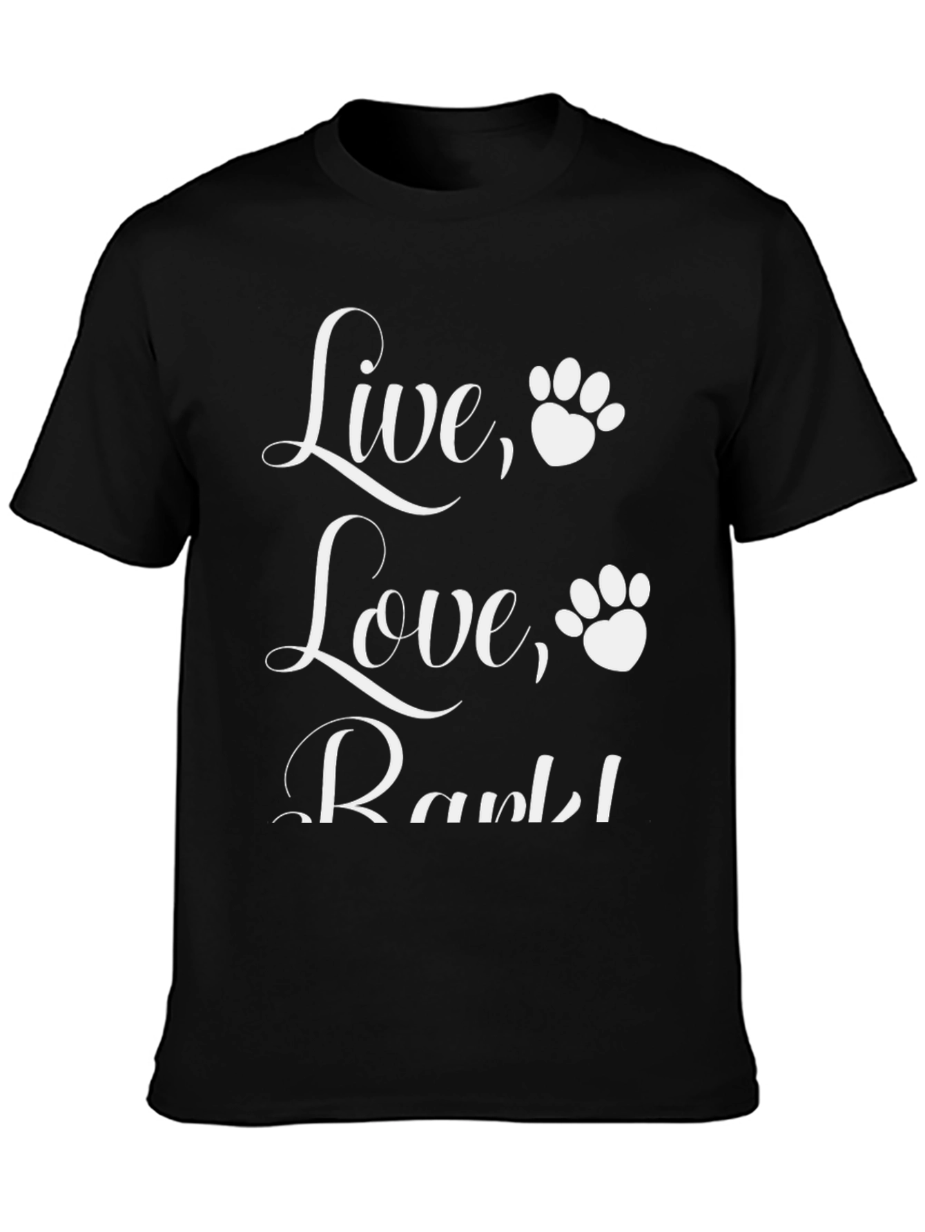 Live Love Bark! Mens Graphic Tee