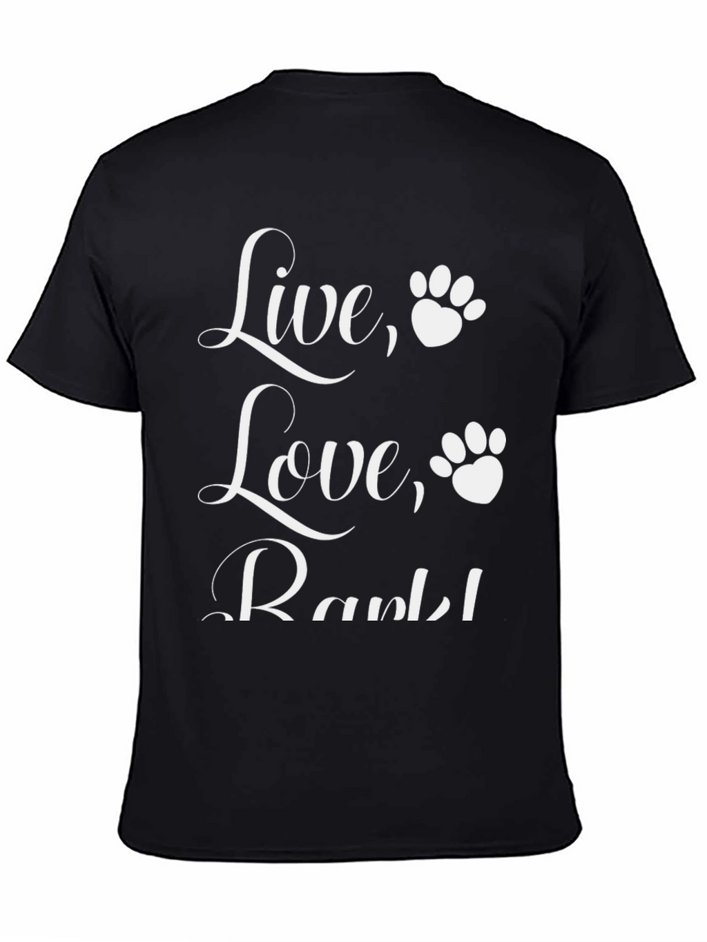 Live Love Bark! Mens Graphic Tee
