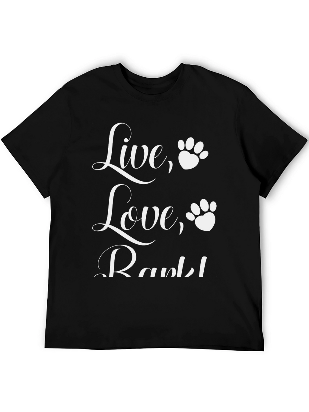 Live Love Bark! Mens Graphic Tee