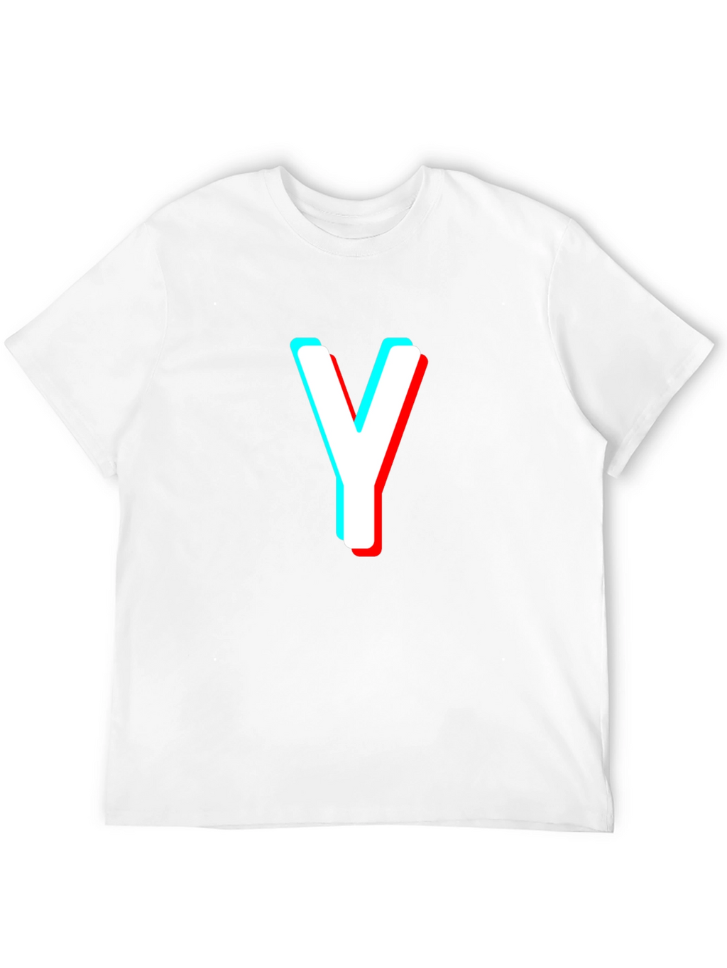 Letter Y Black T-Shirt - 3D Effect Graphic Tee