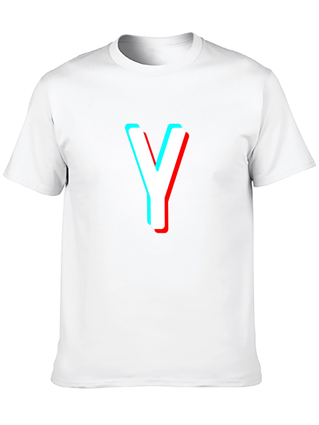 Letter Y Black T-Shirt - 3D Effect Graphic Tee