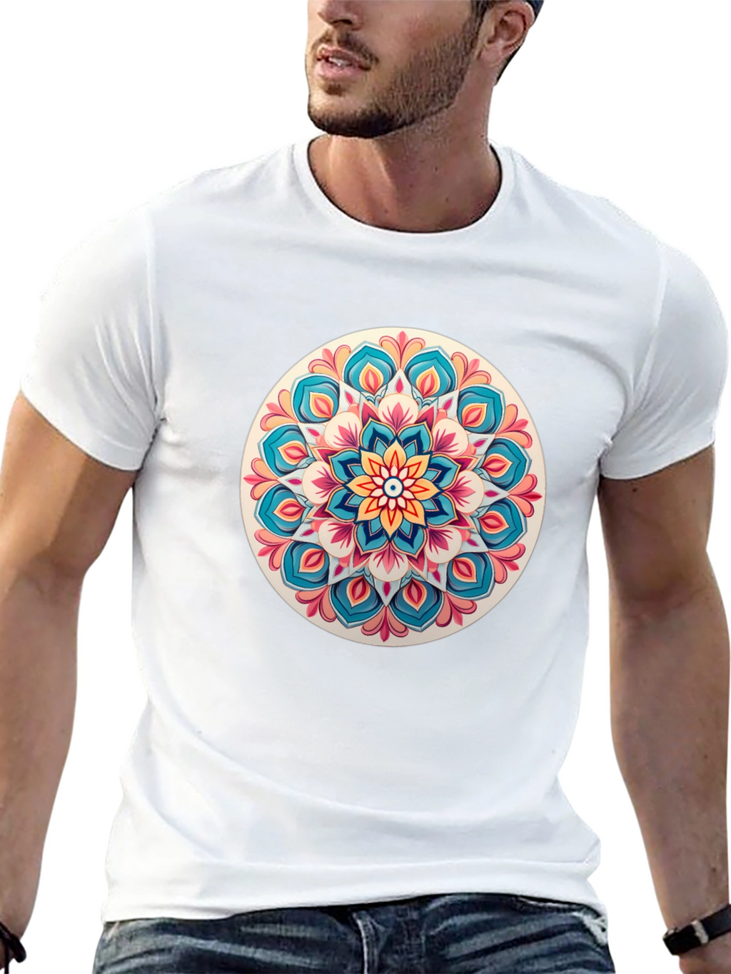 Mandala Art Black T-Shirt