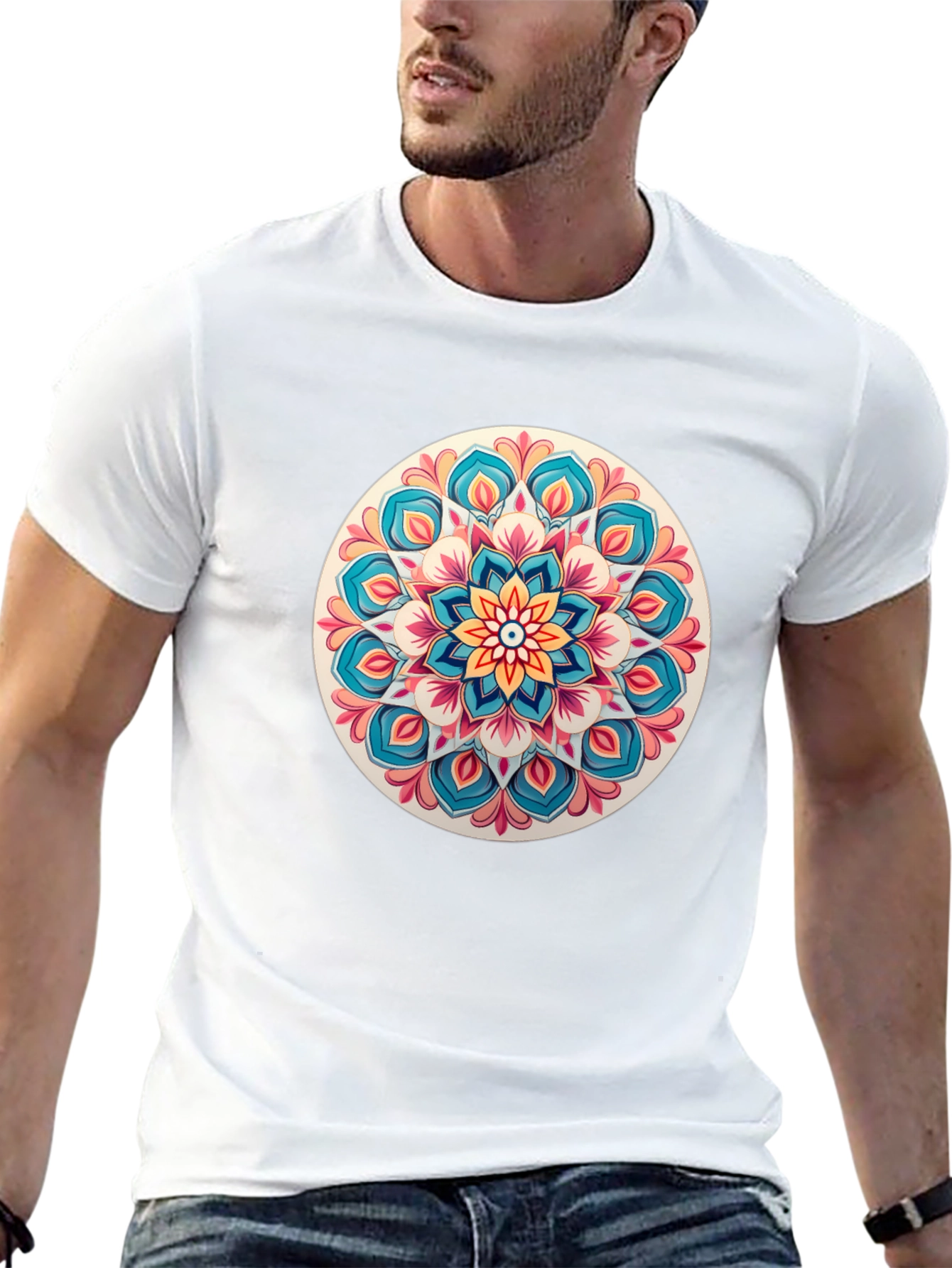 Mandala Art Black T-Shirt