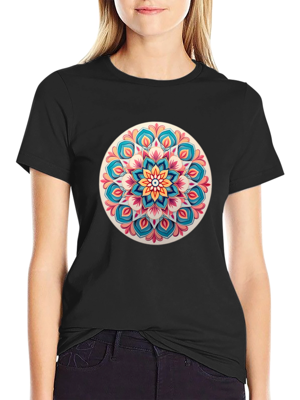Mandala Art Black T-Shirt