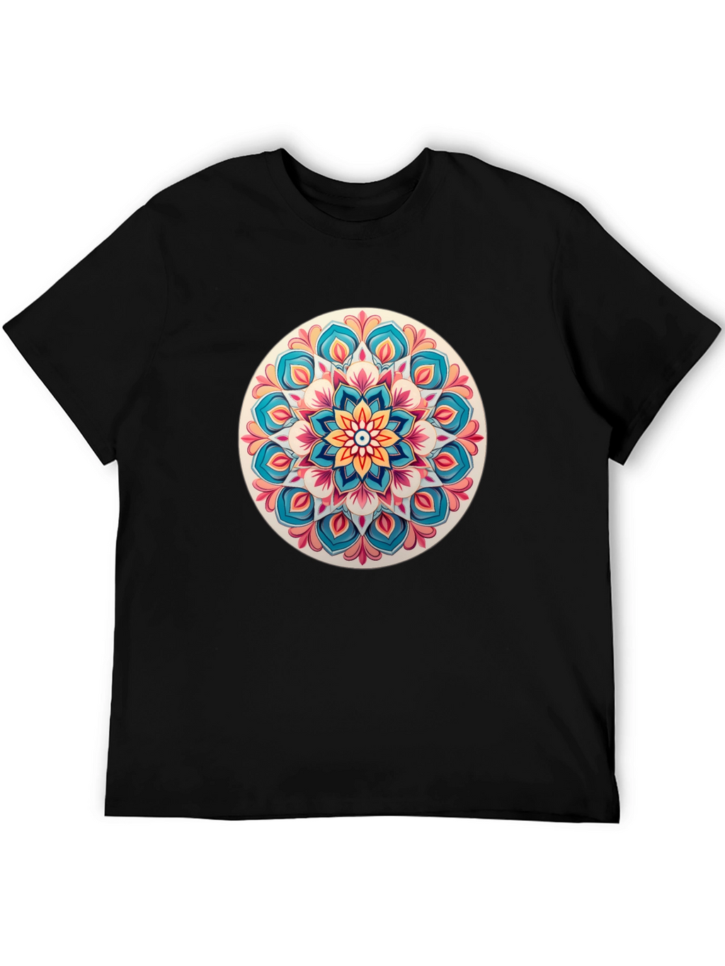 Mandala Art Black T-Shirt