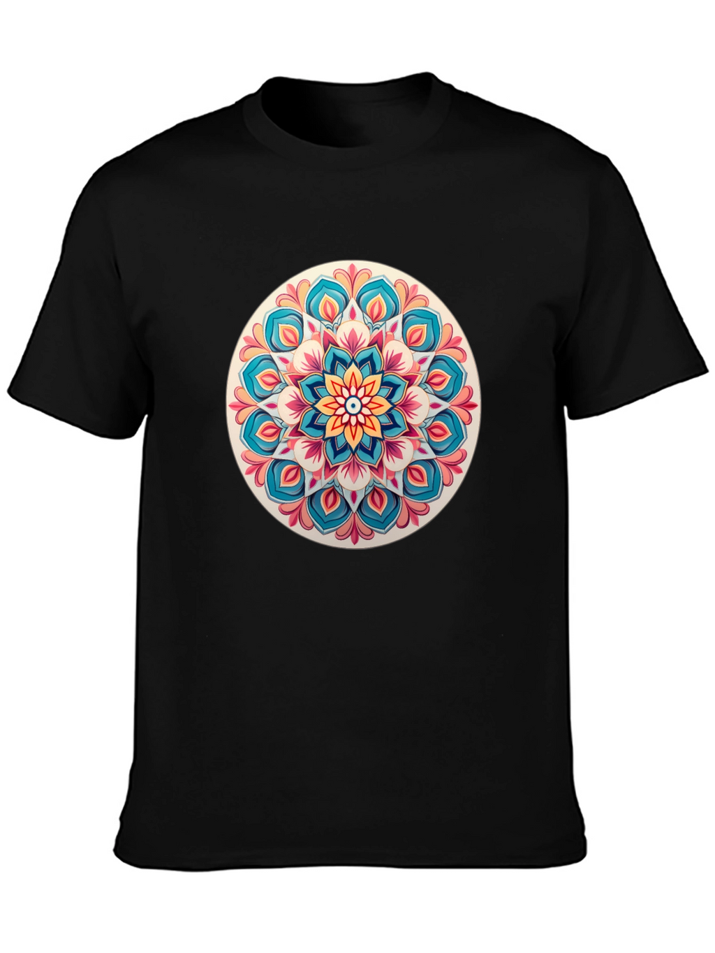 Mandala Art Black T-Shirt