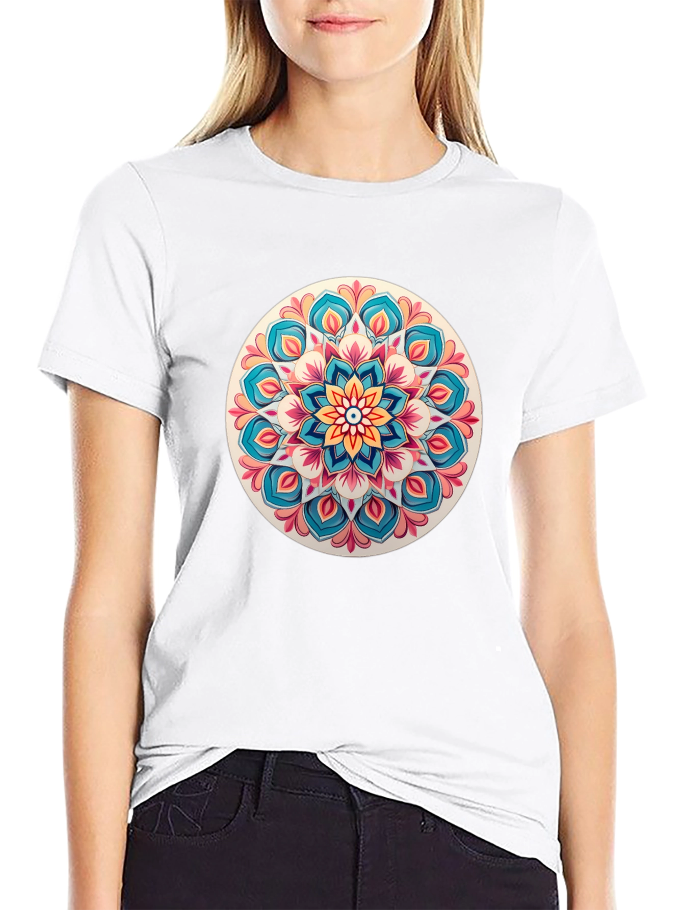Mandala Art Black T-Shirt