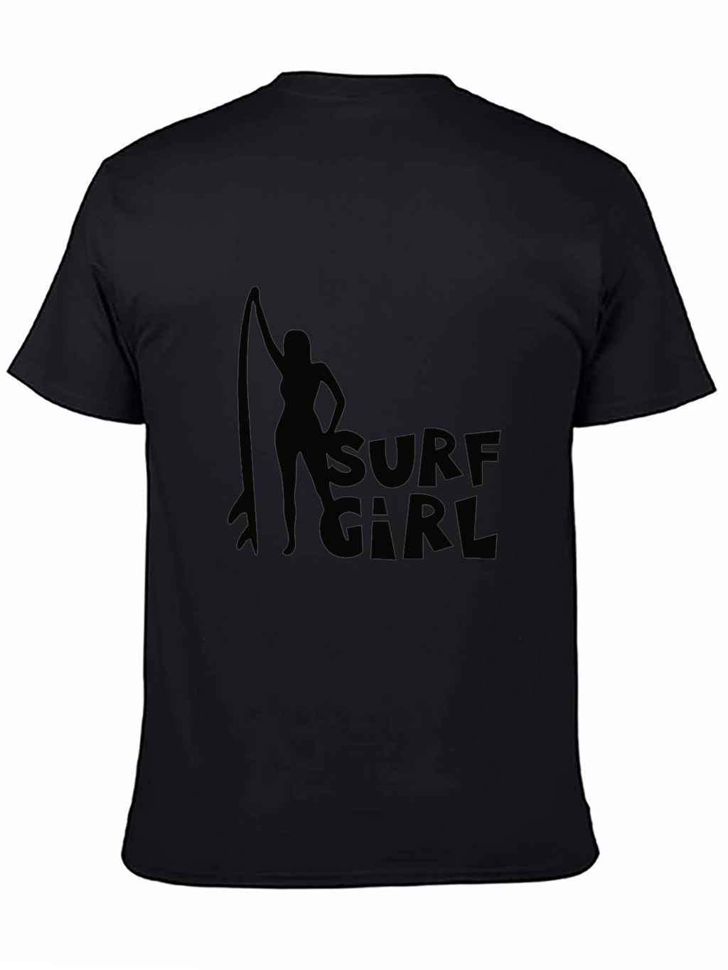 Surf Girl Black T-Shirt Graphic Tee