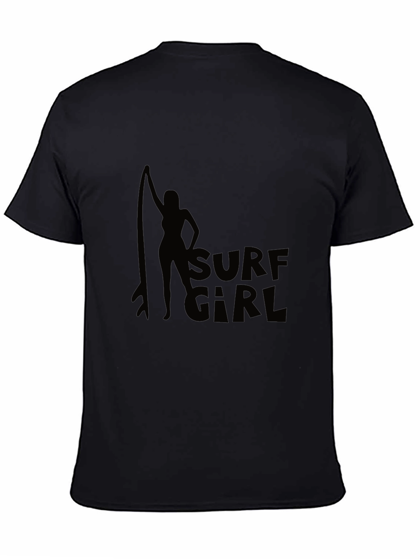 Surf Girl Black T-Shirt Graphic Tee