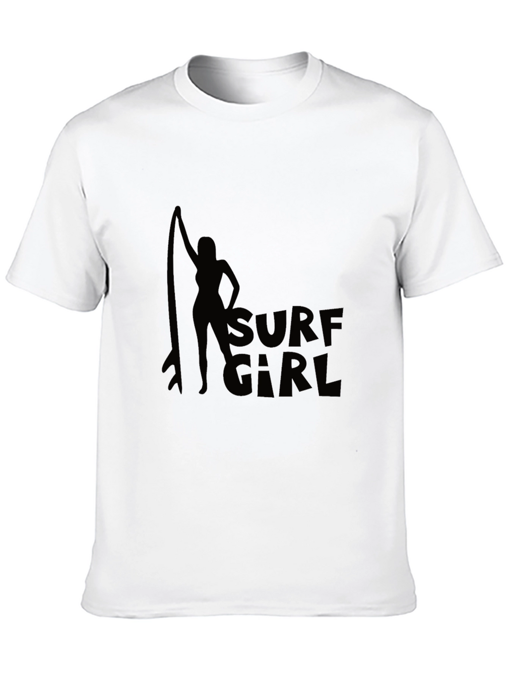 Surf Girl Black T-Shirt Graphic Tee