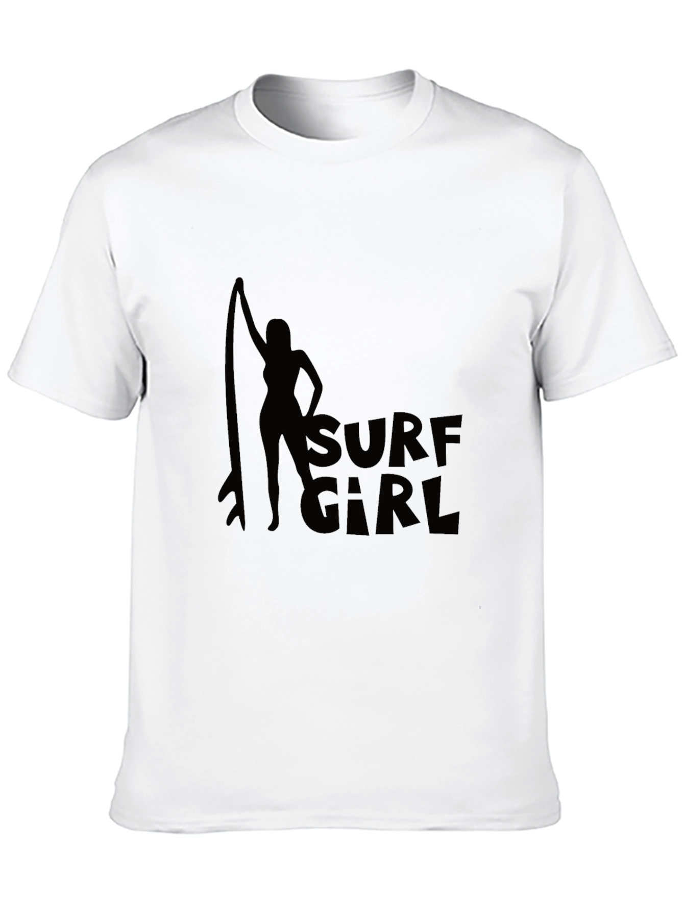 Surf Girl Black T-Shirt Graphic Tee