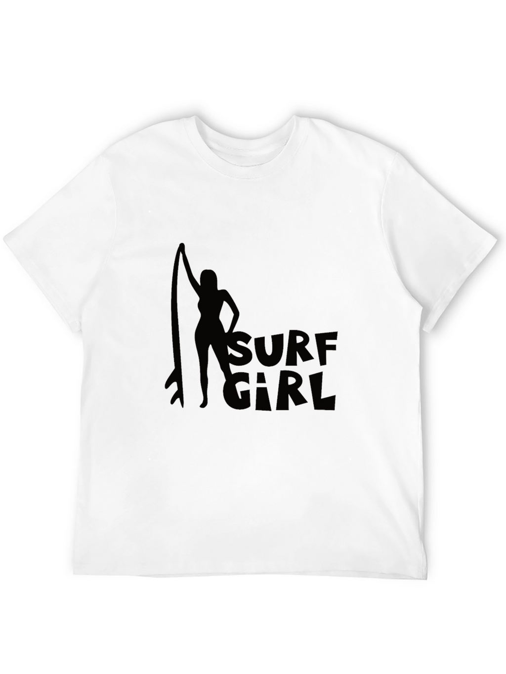 Surf Girl Black T-Shirt Graphic Tee