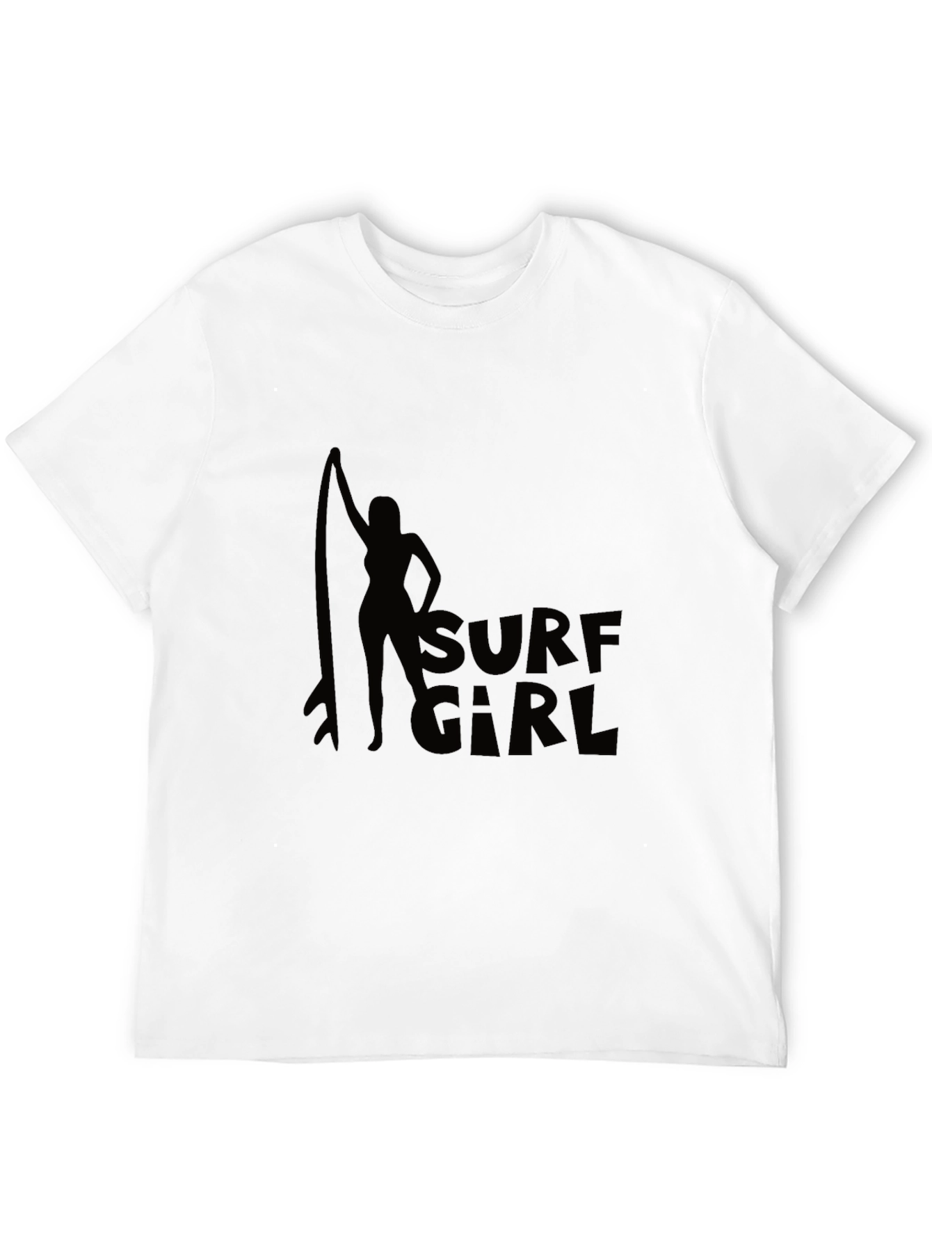 Surf Girl Black T-Shirt Graphic Tee