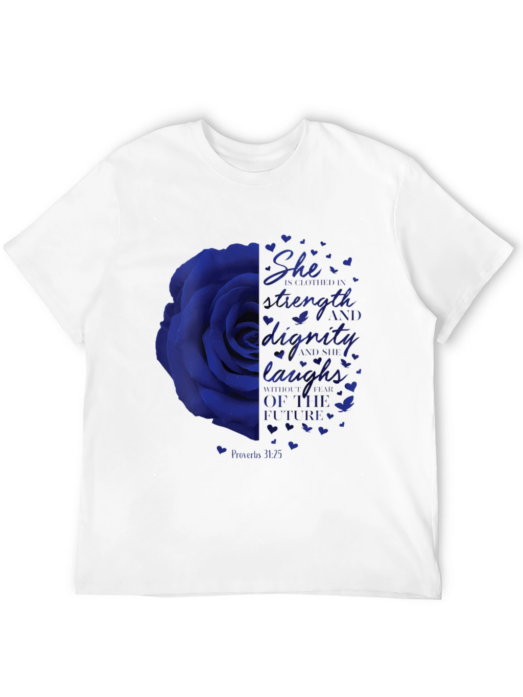She is clothed in Strength Graphic Tee