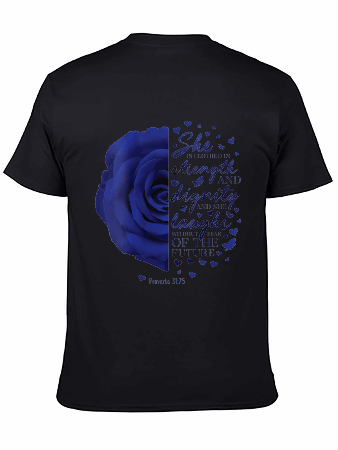 She is clothed in Strength Graphic Tee