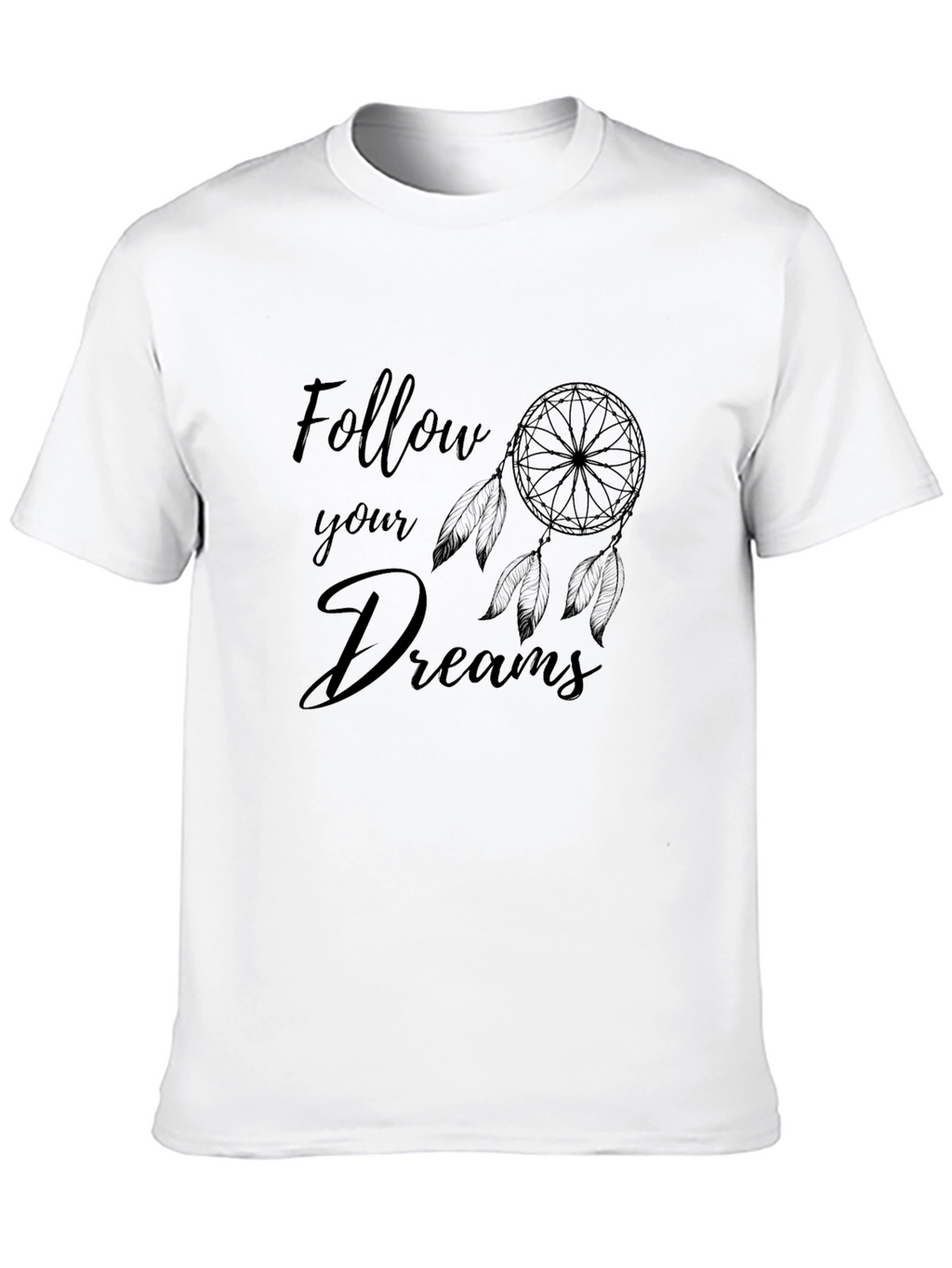 Follow Your Dreams Black Graphic Tee