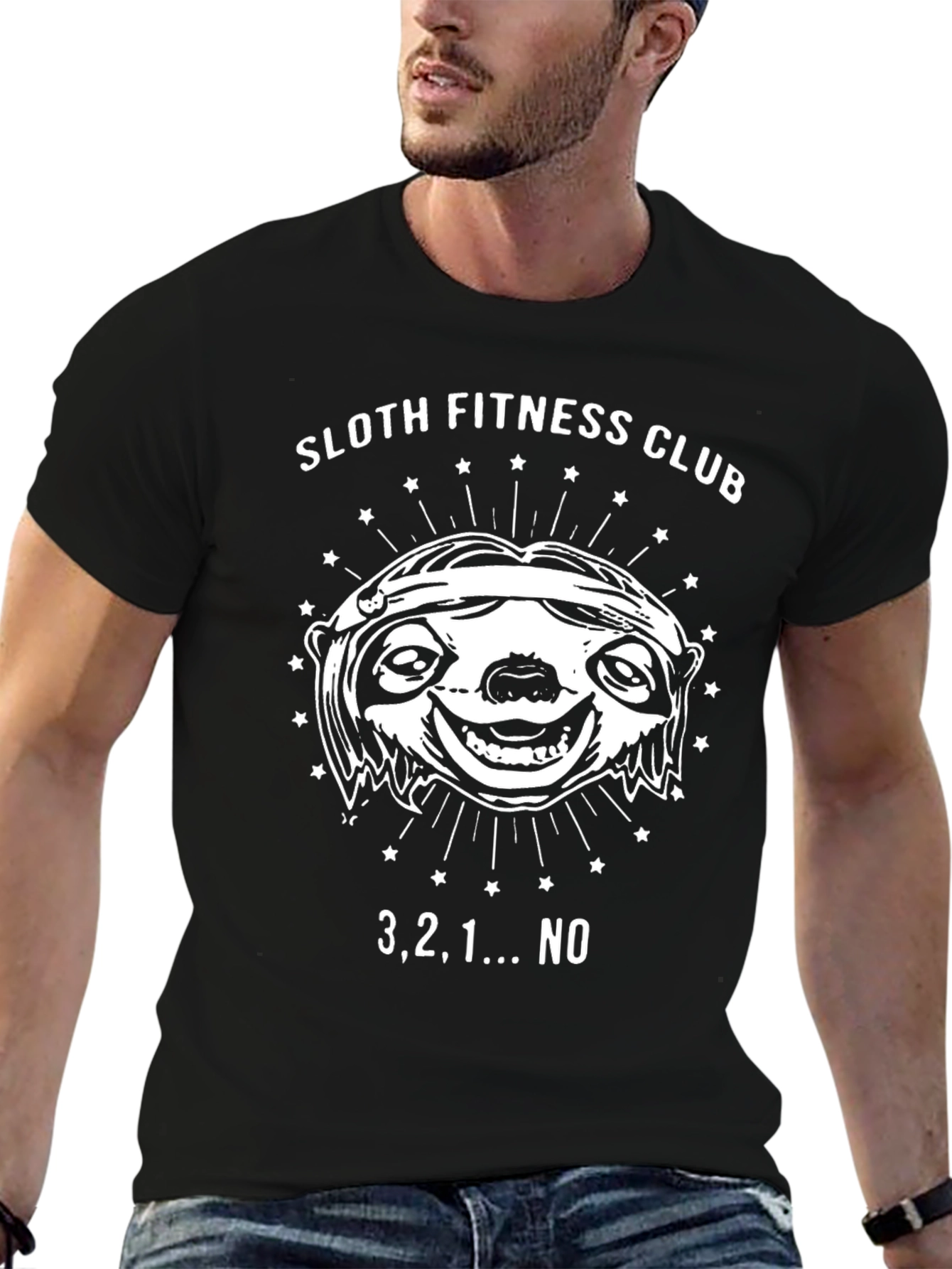 Sloth Fitness Club Funny T-Shirt