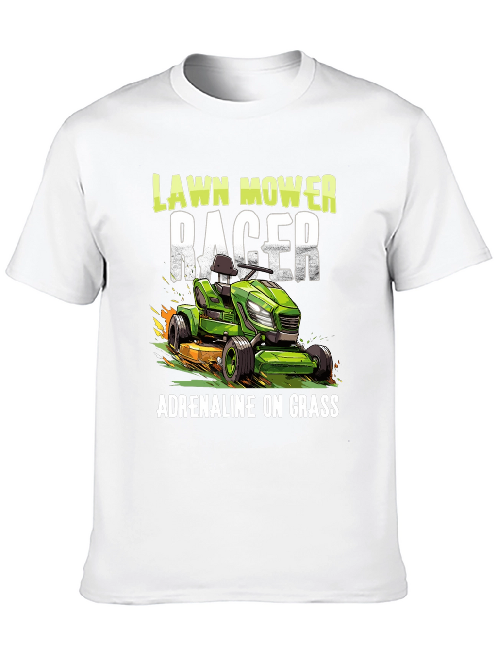 Lawn Mower Racer Tee - Adrenaline on Grass