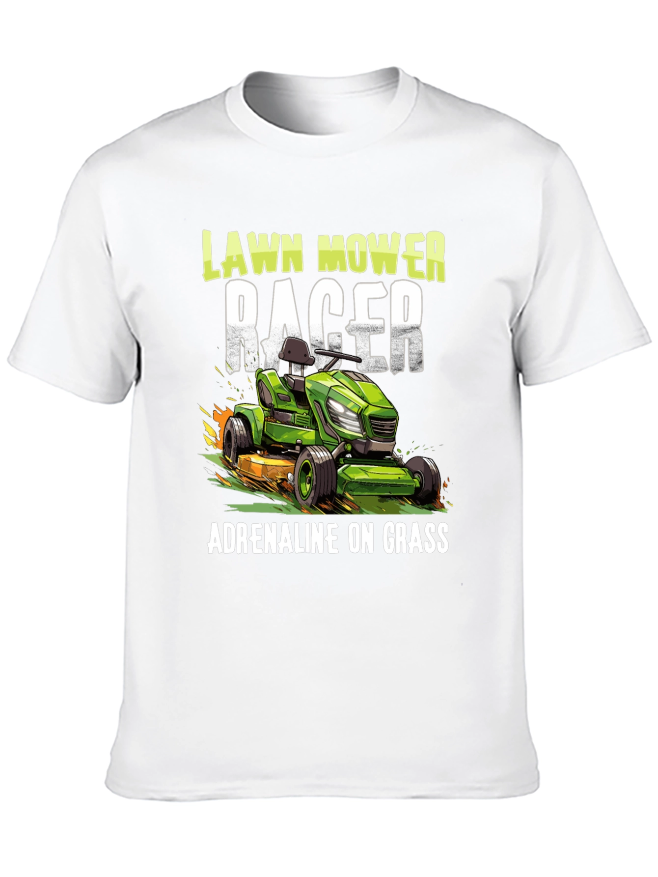 Lawn Mower Racer Tee - Adrenaline on Grass