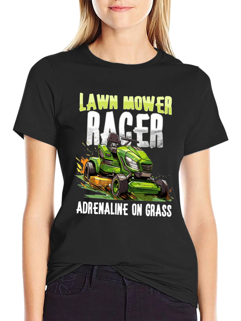 Lawn Mower Racer Tee - Adrenaline on Grass