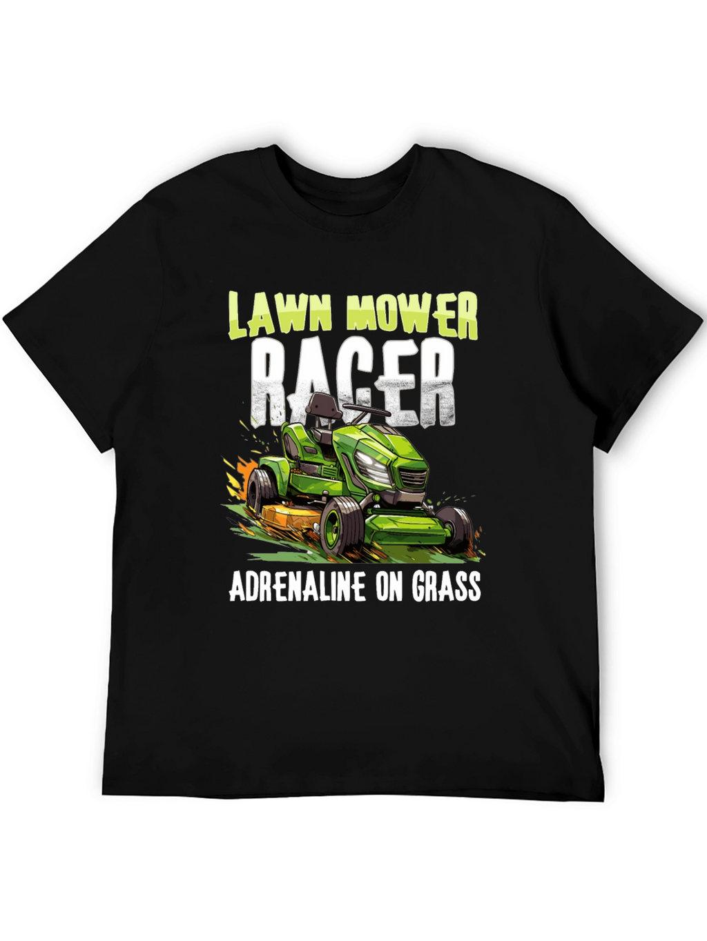 Lawn Mower Racer Tee - Adrenaline on Grass