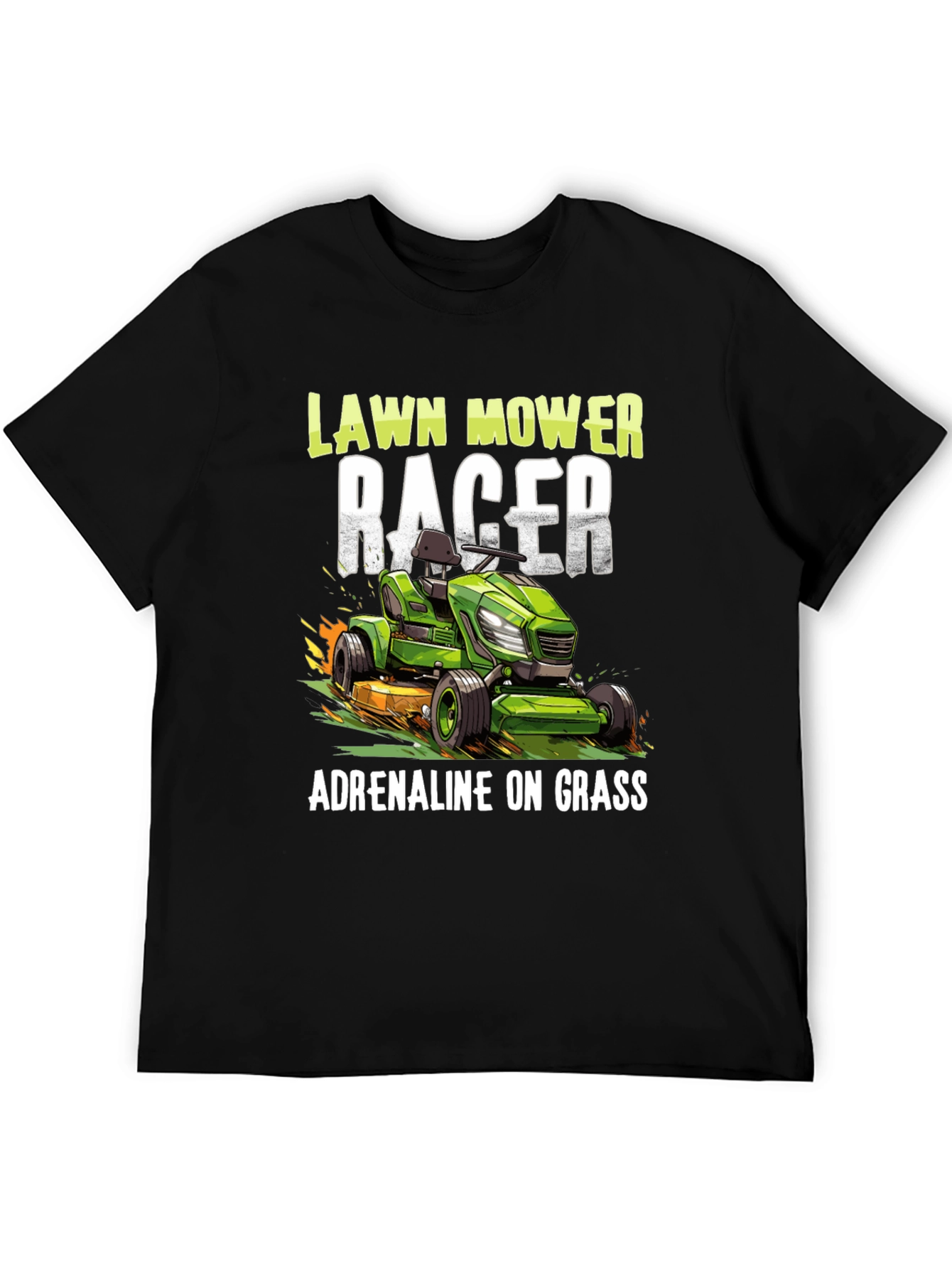 Lawn Mower Racer Tee - Adrenaline on Grass