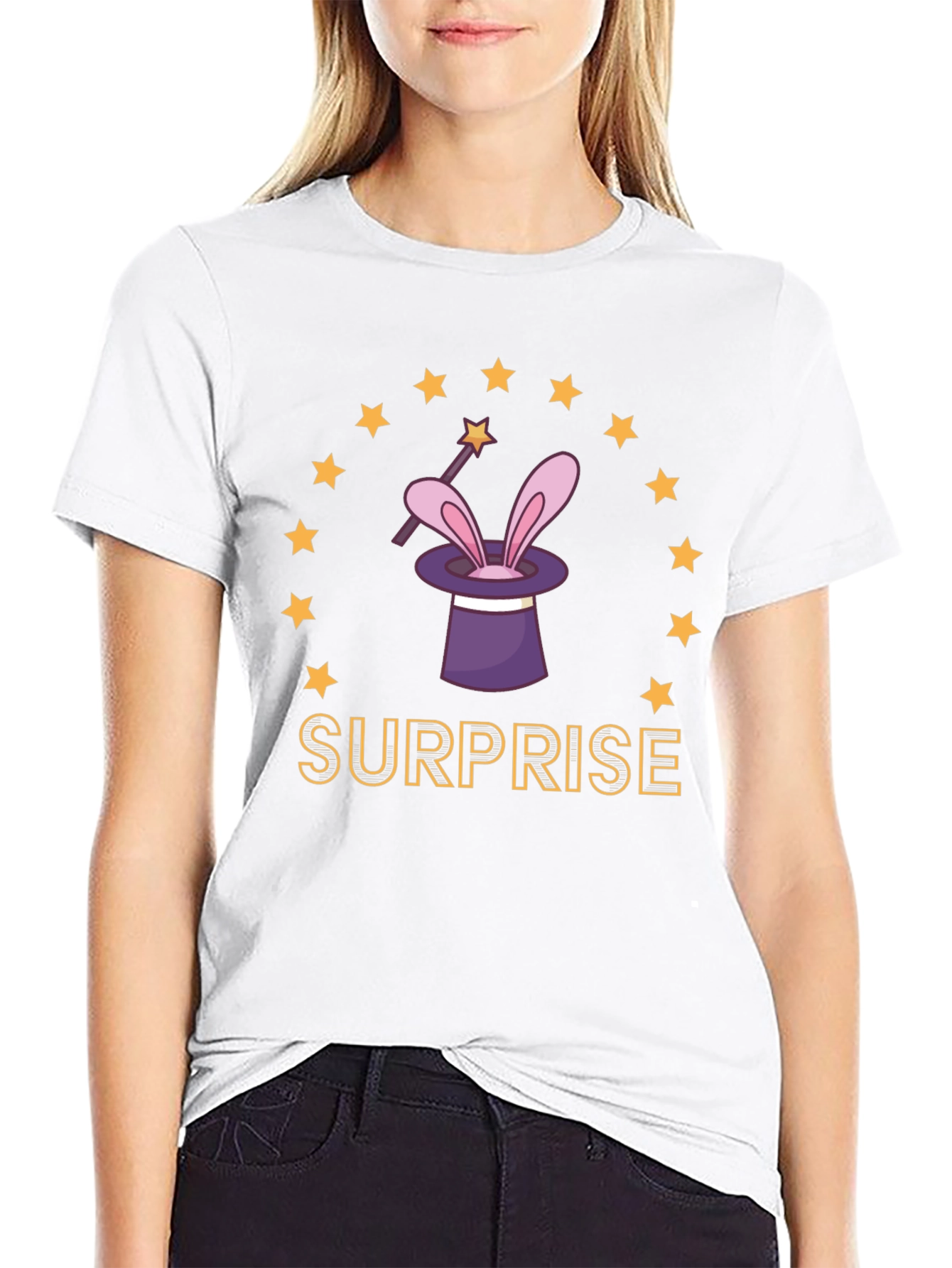 Surprise Rabbit in Hat T-Shirt - Magic Show Apparel