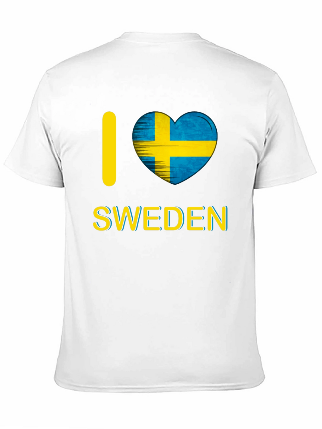 I Love Sweden T-Shirt - Black Crew Neck