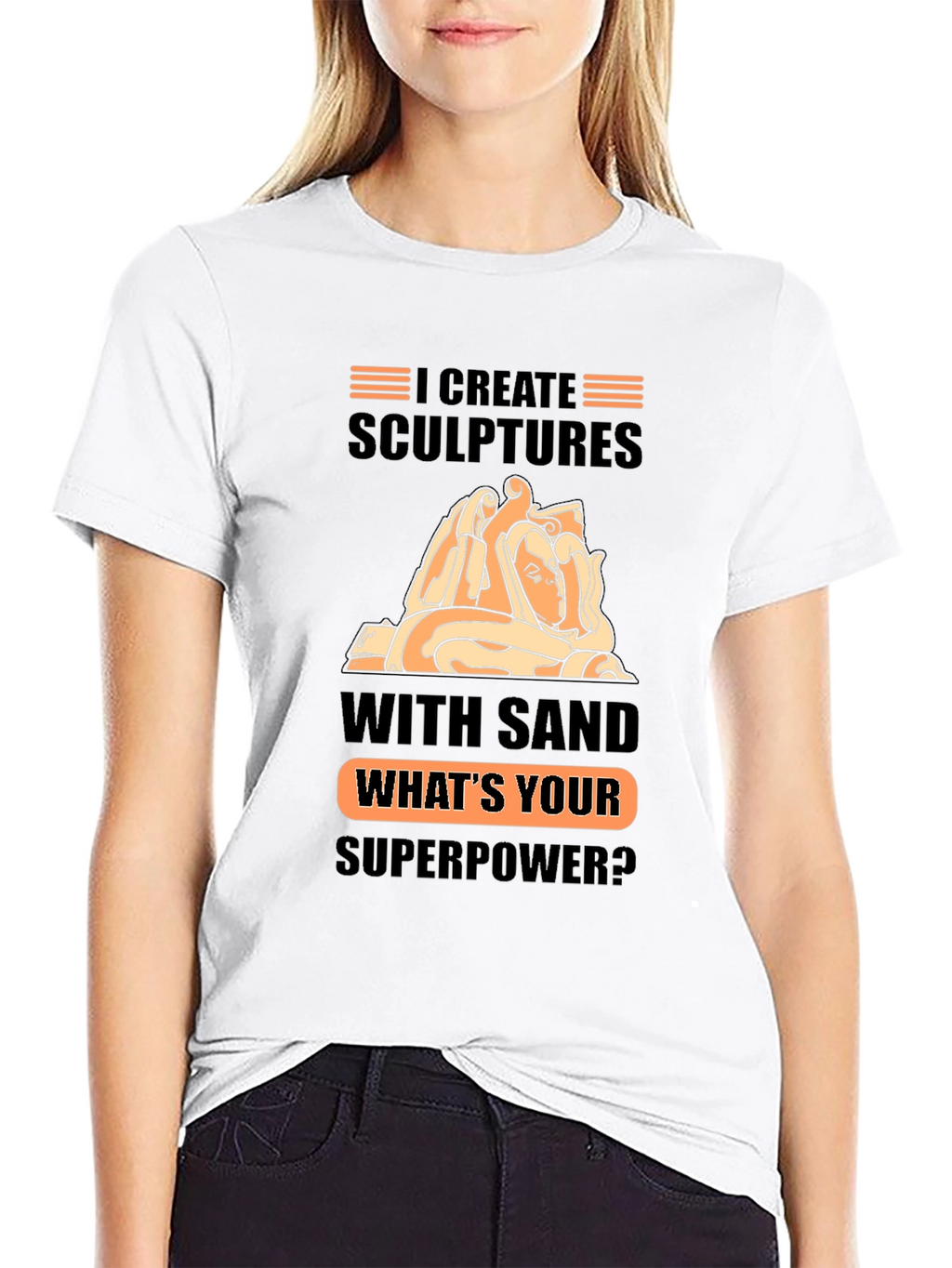 Sand Sculptor Superpower Black T-Shirt