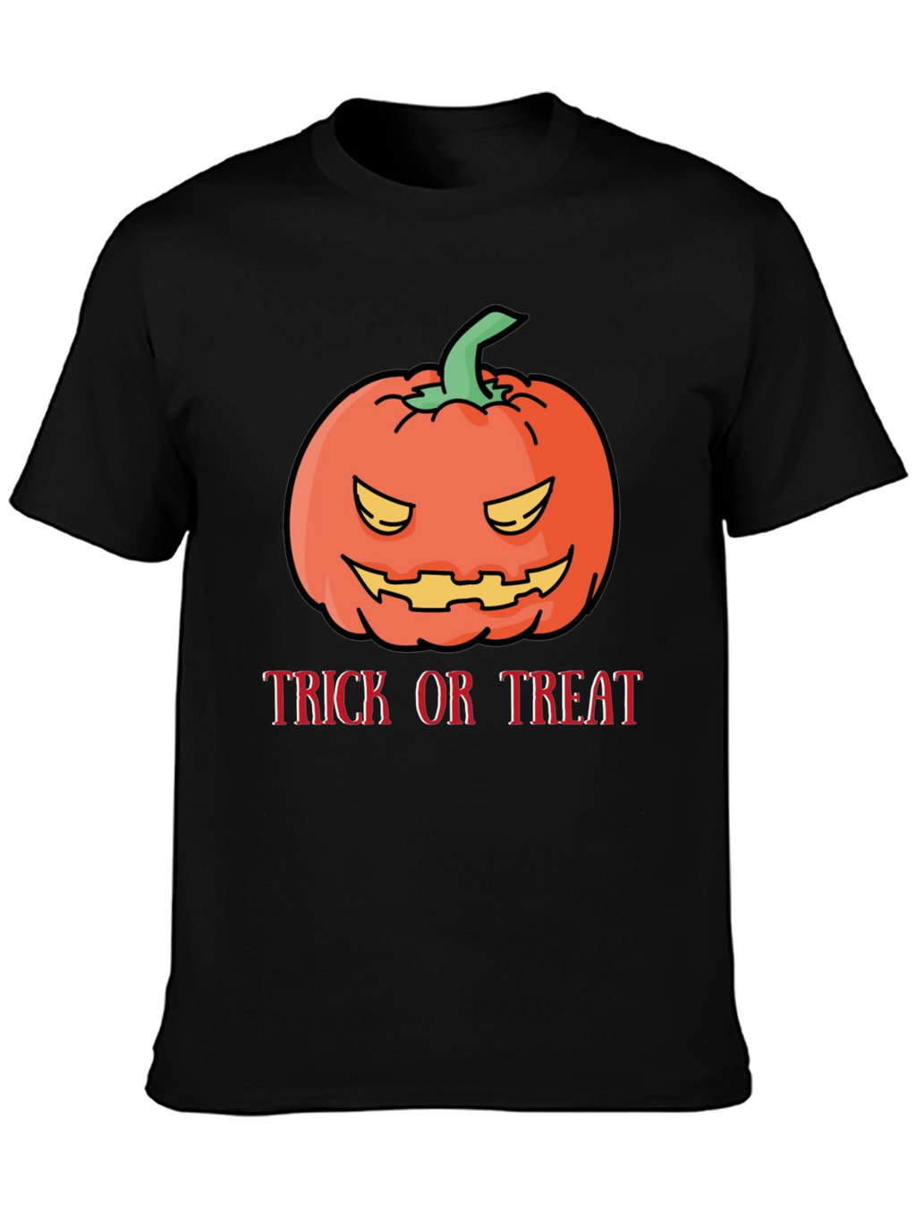 Halloween Pumpkin Trick or Treat Black T-Shirt