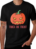 Halloween Pumpkin Trick or Treat Black T-Shirt