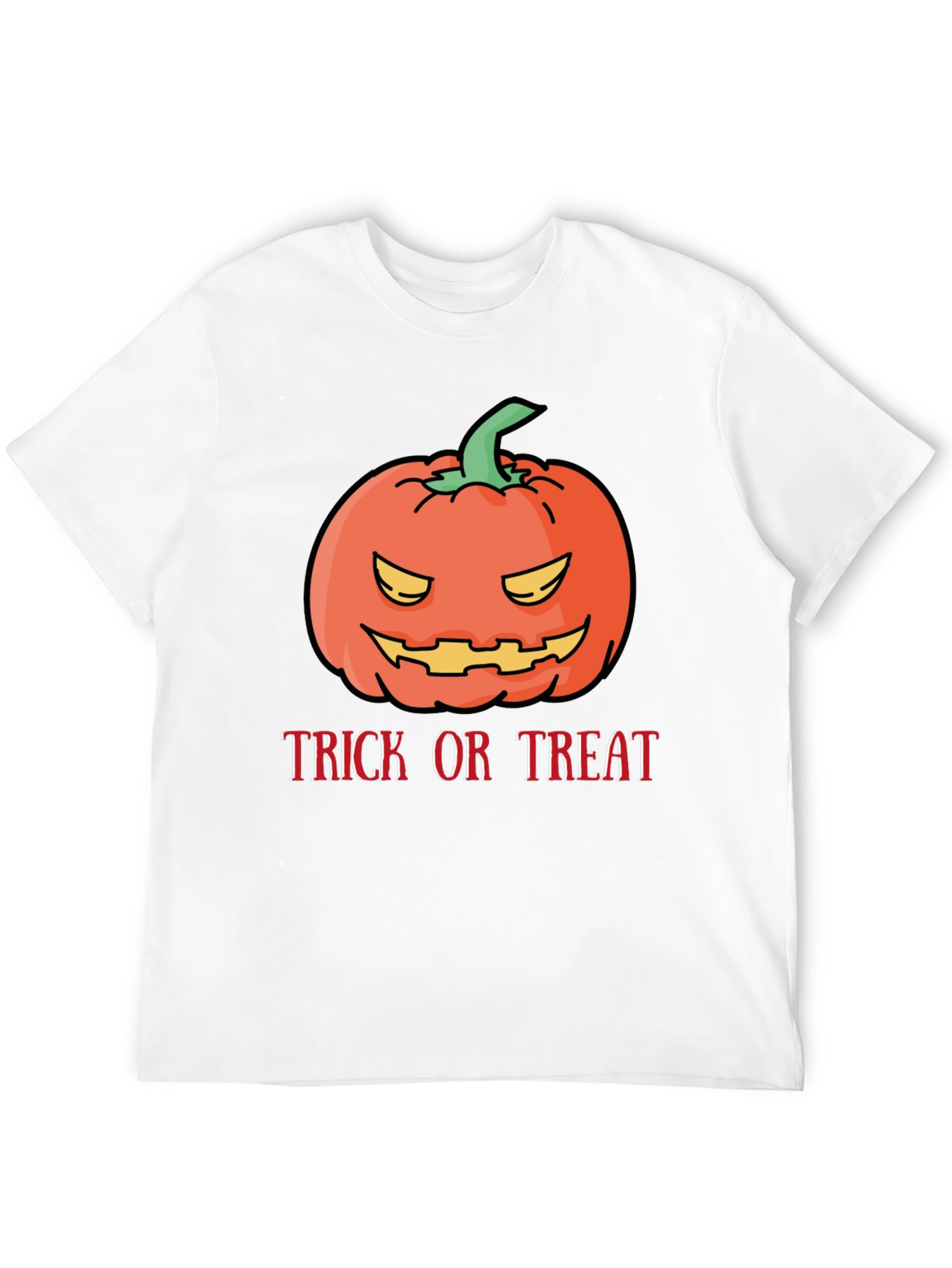 Halloween Pumpkin Trick or Treat Black T-Shirt
