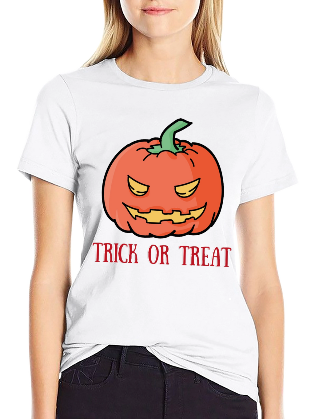 Halloween Pumpkin Trick or Treat Black T-Shirt