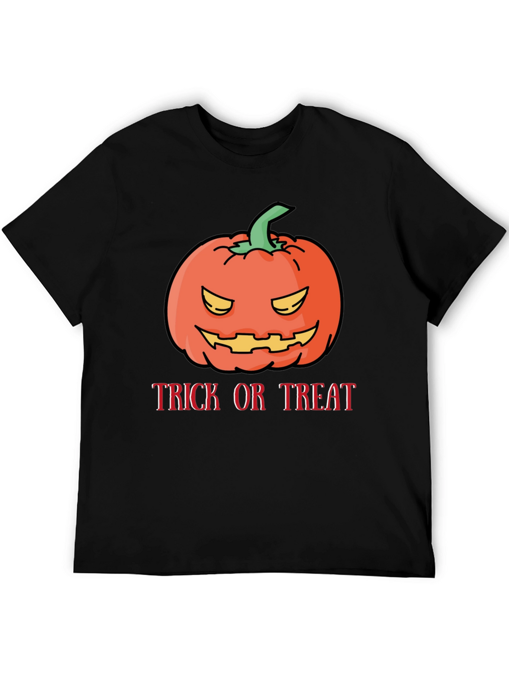 Halloween Pumpkin Trick or Treat Black T-Shirt