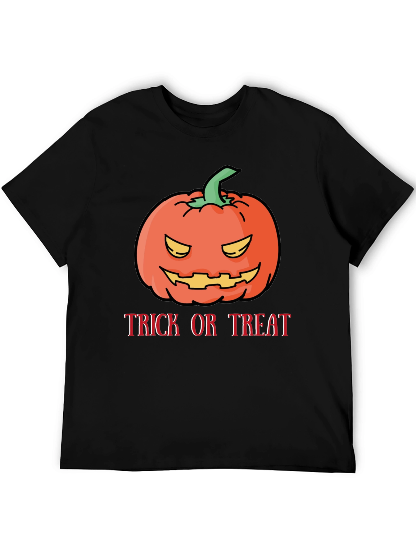 Halloween Pumpkin Trick or Treat Black T-Shirt
