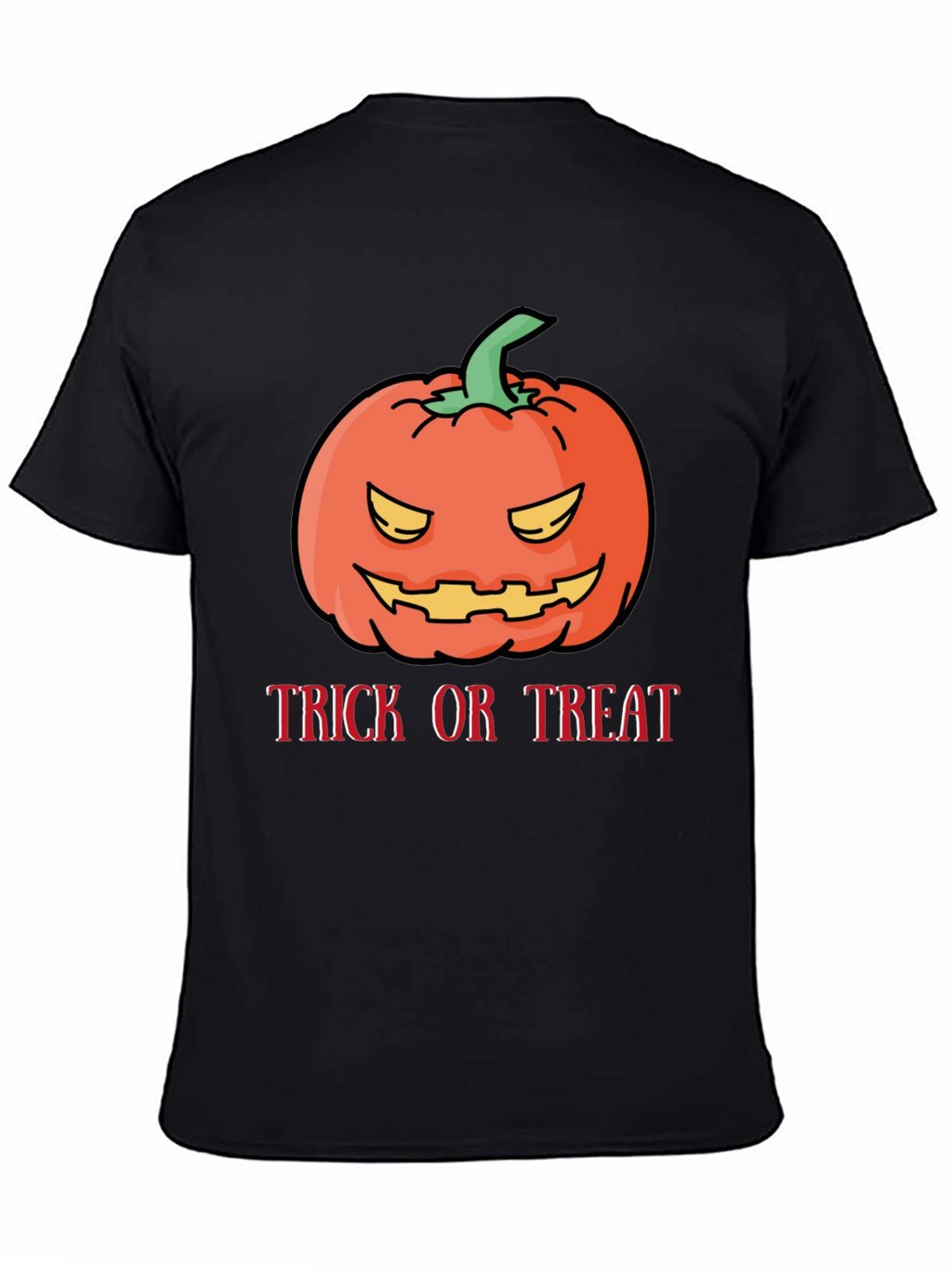 Halloween Pumpkin Trick or Treat Black T-Shirt