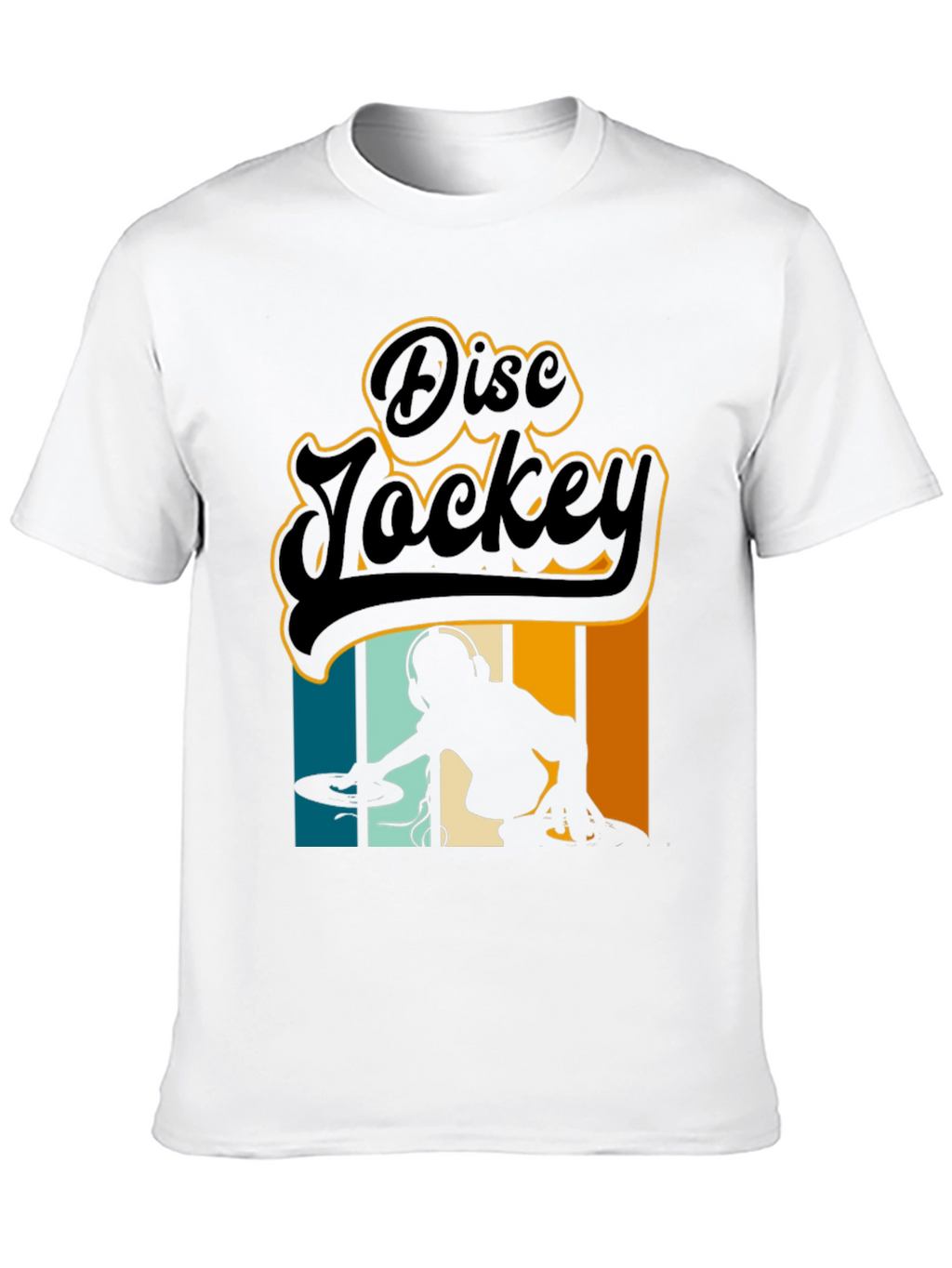 Retro Disc Jockey Black T-Shirt