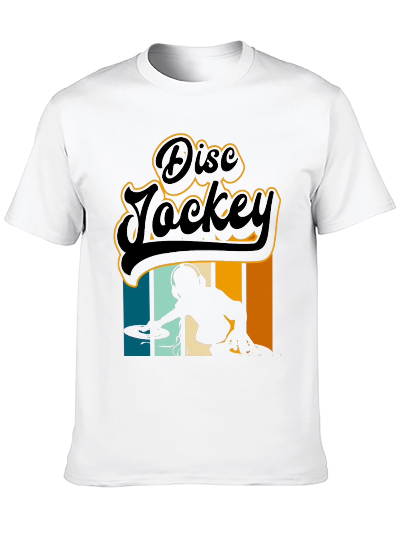 Retro Disc Jockey Black T-Shirt