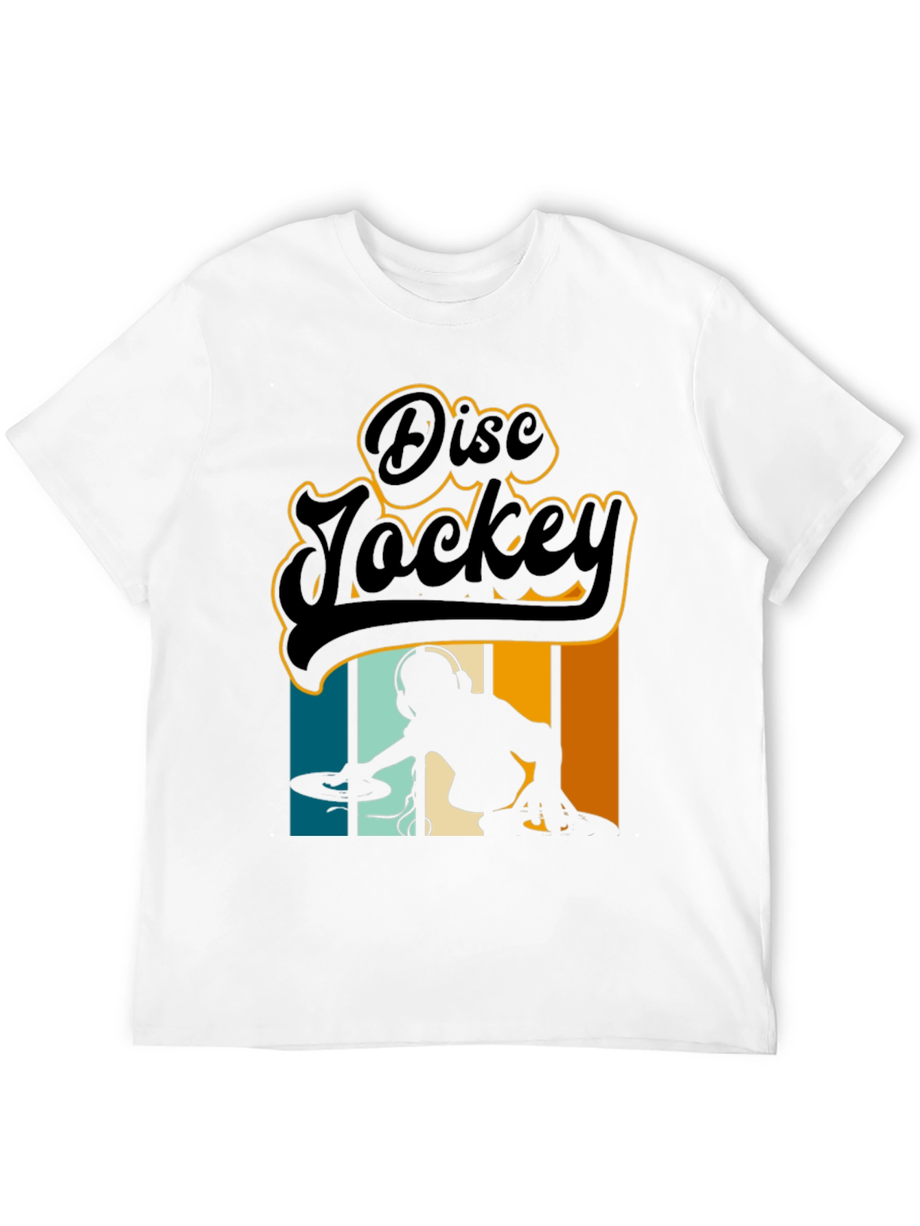 Retro Disc Jockey Black T-Shirt