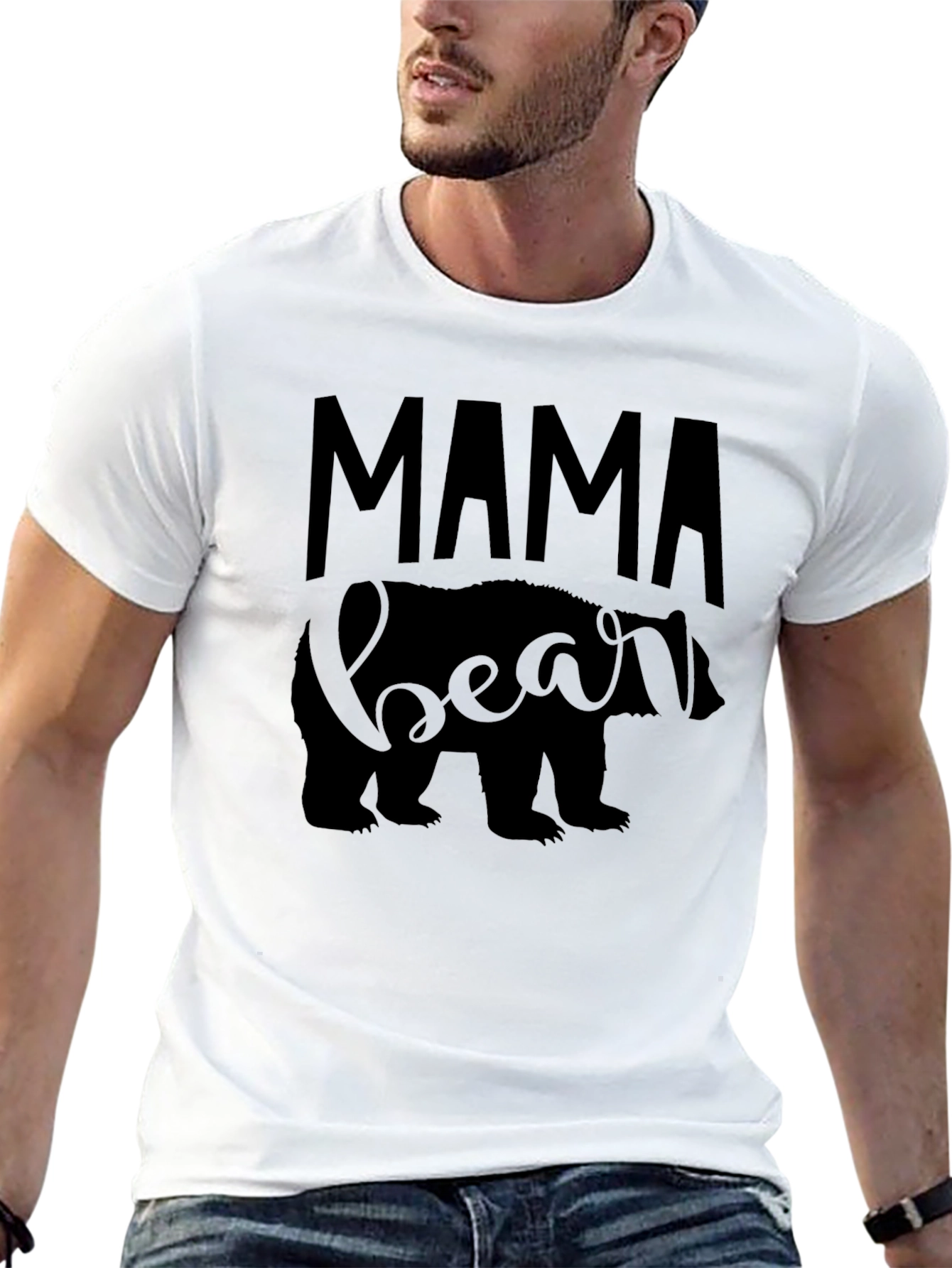 Mama Bear Graphic Tee - Soft Cotton Blend Shirt