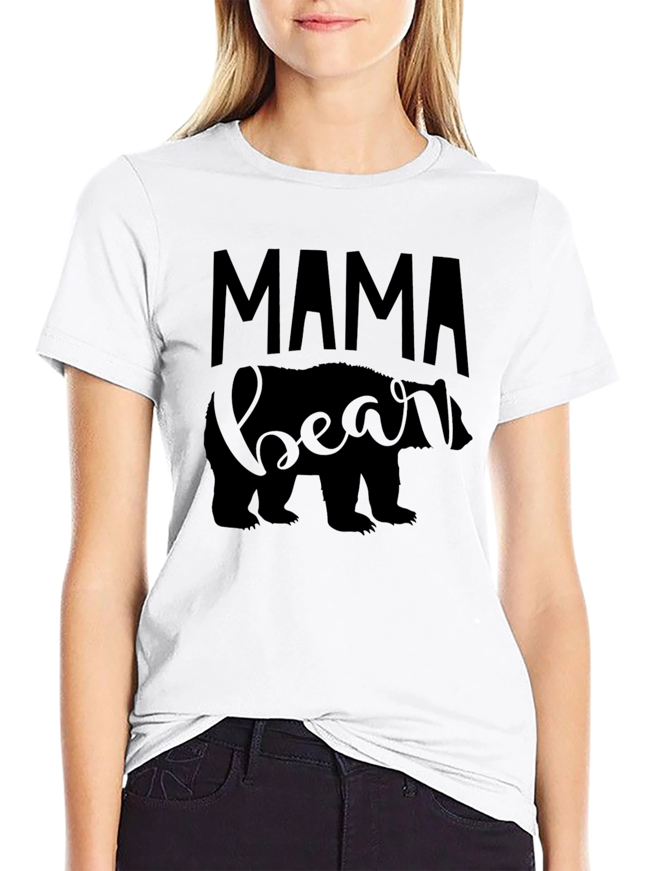 Mama Bear Graphic Tee - Soft Cotton Blend Shirt