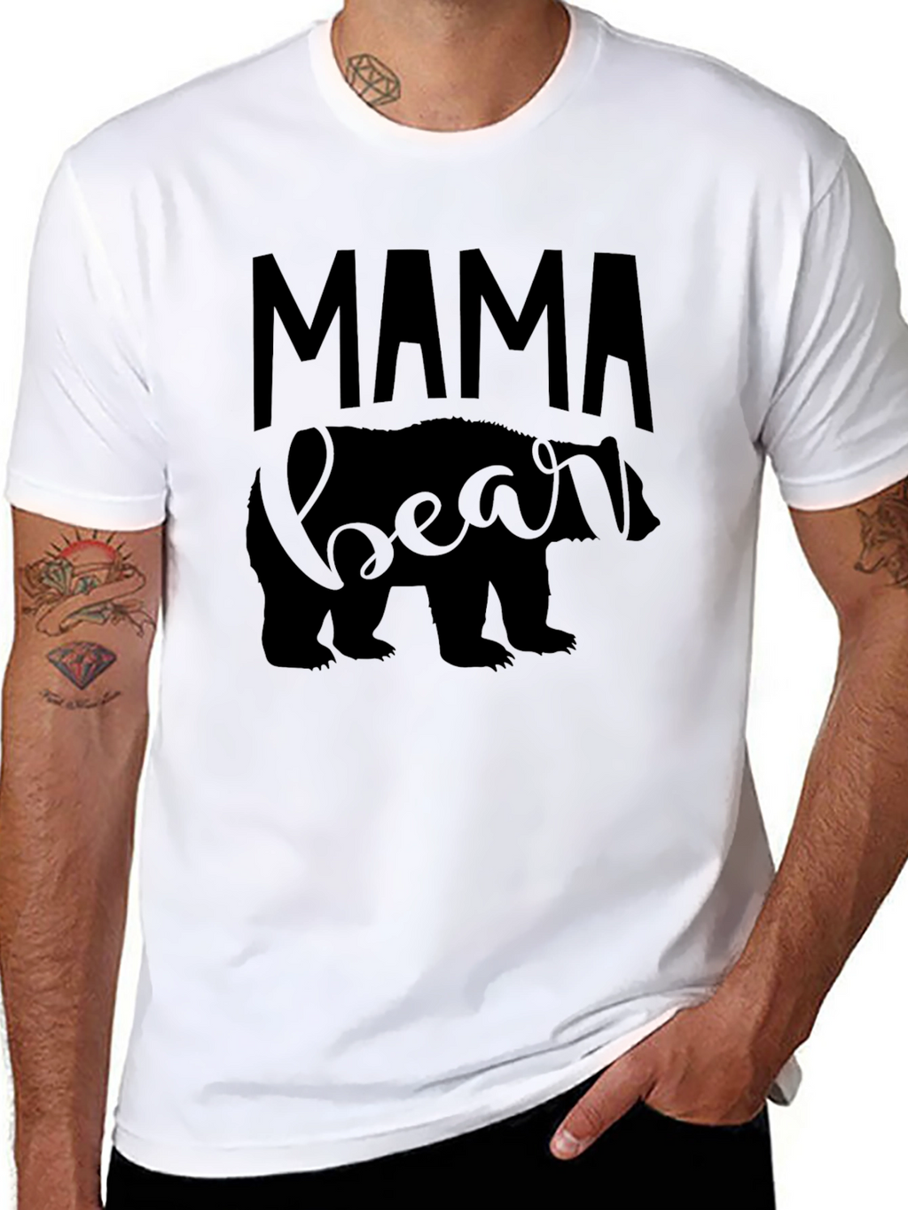 Mama Bear Graphic Tee - Soft Cotton Blend Shirt