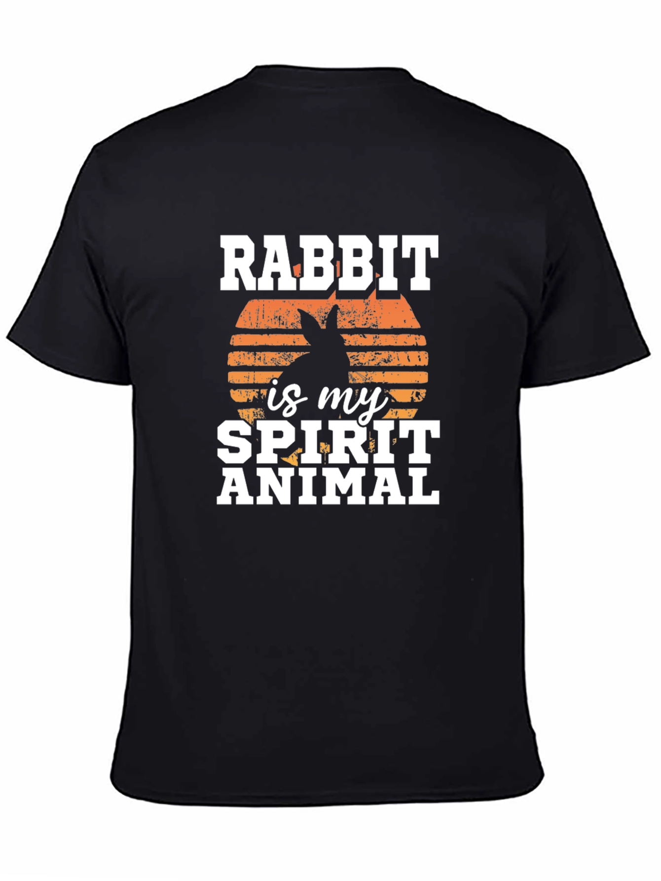 Rabbit is my Spirit Animal T-Shirt - Unisex Black Tee